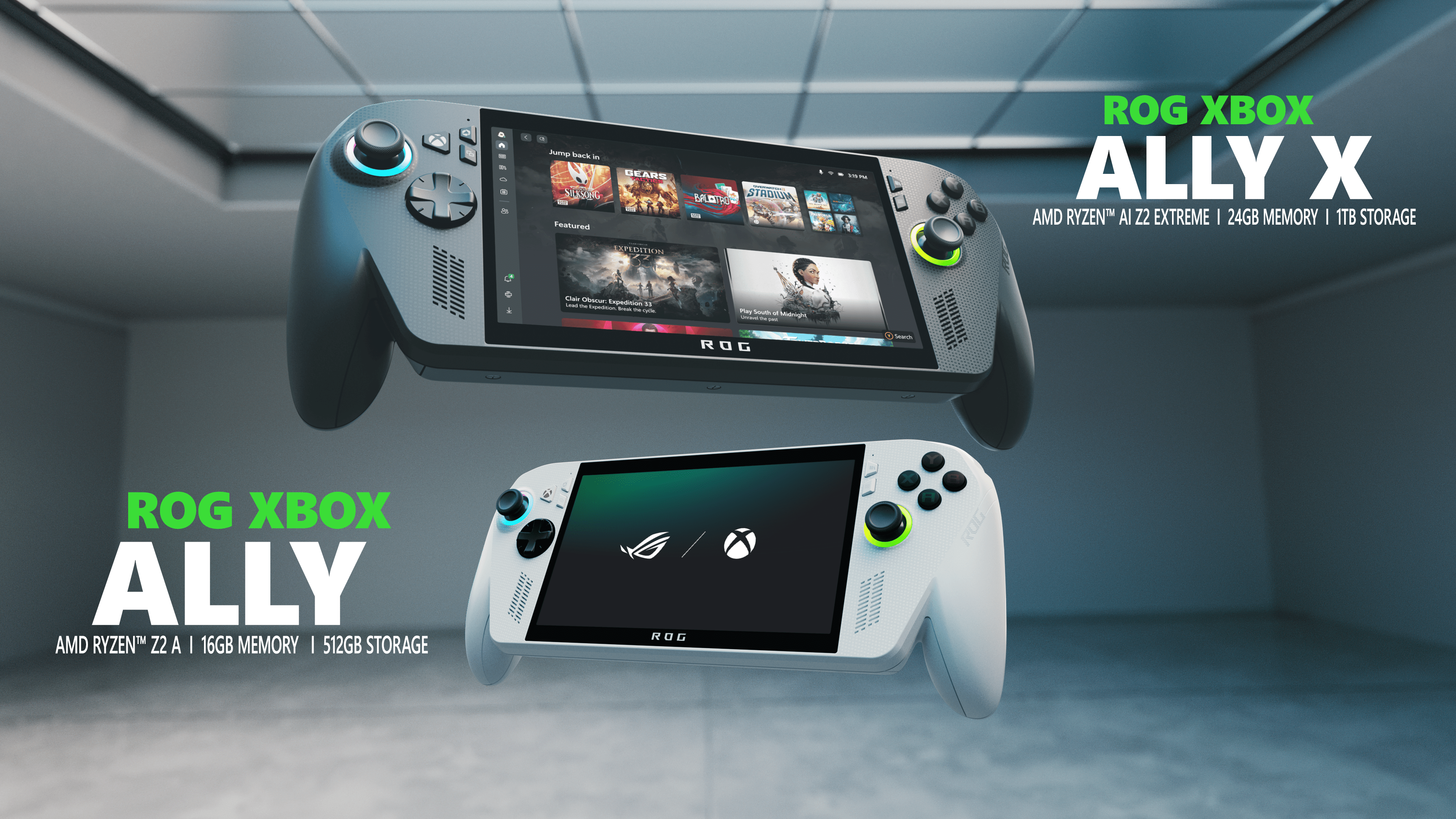 ROG Xbox Ally Handhelds